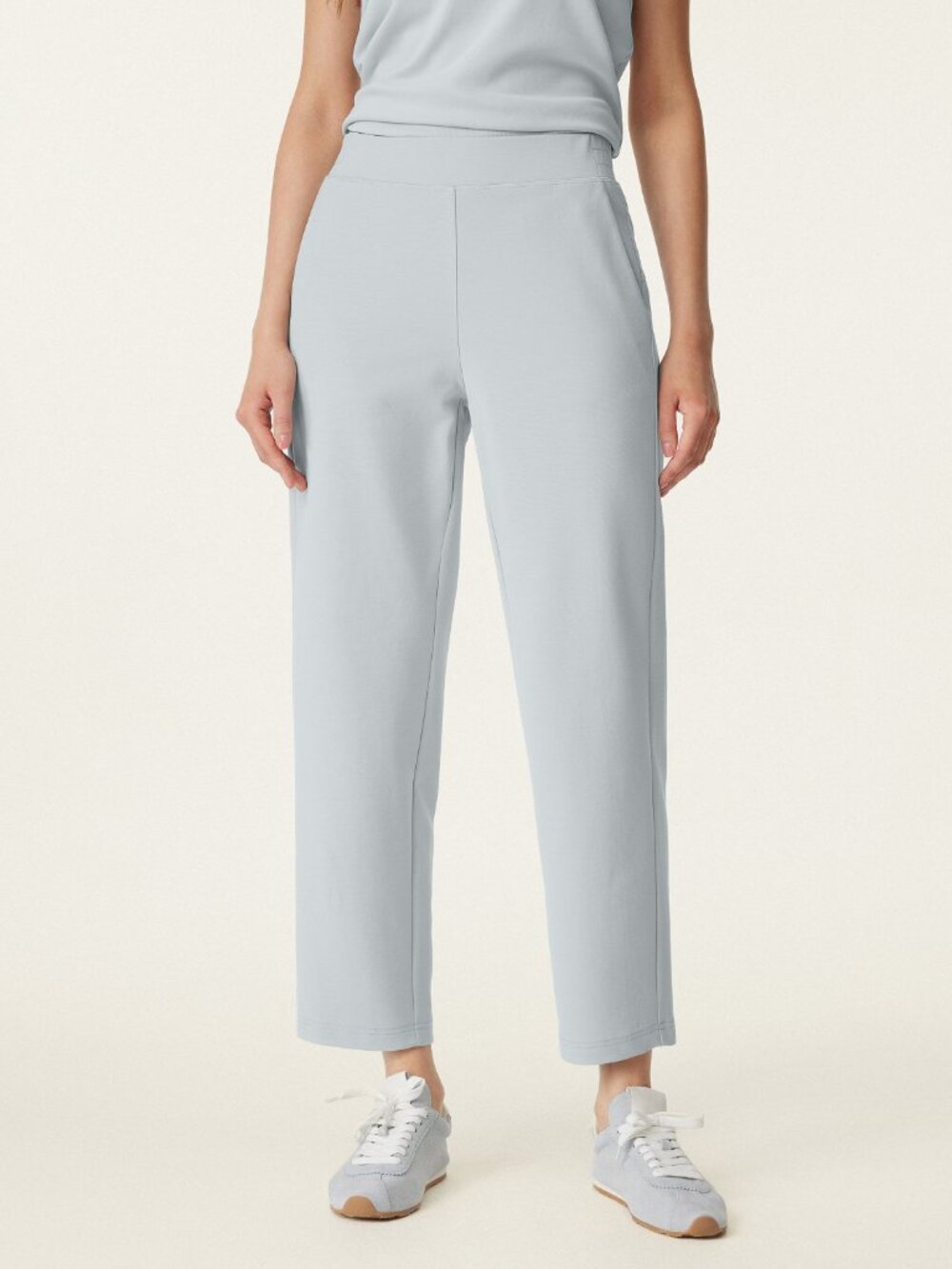 NWT OGL Sandwashed Mid Rise Pull-on Tapered Pants w/ Pockets Smoked Blue #A1999 - Picture 2 of 15